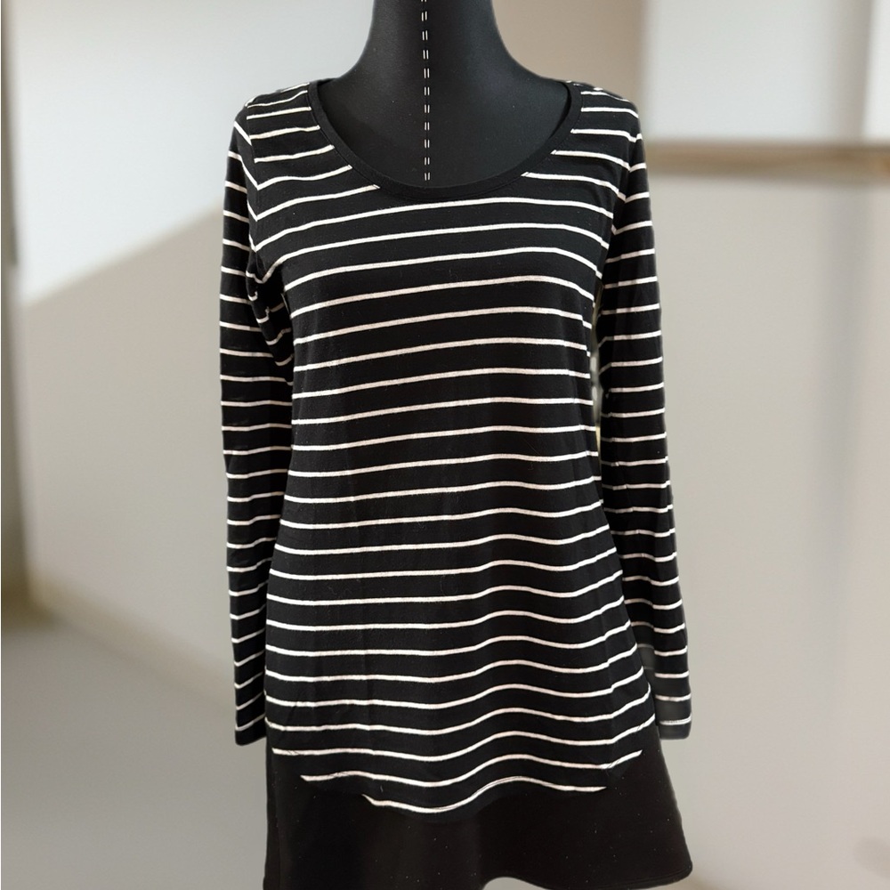 BP Black and White Striped Top